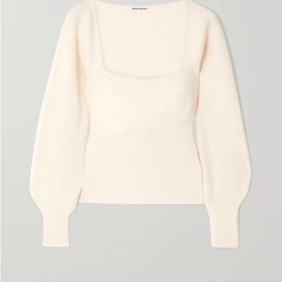 Reformation Sweaters - NWT Reformation Isabel ribbed cashmere and wool-blend sweater Size xs